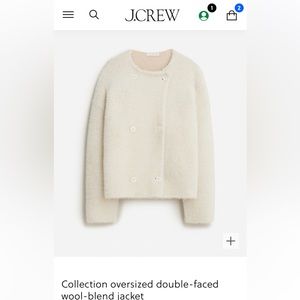 NWT J.Crew Collection oversized double-faced wool-blend jacket - Small